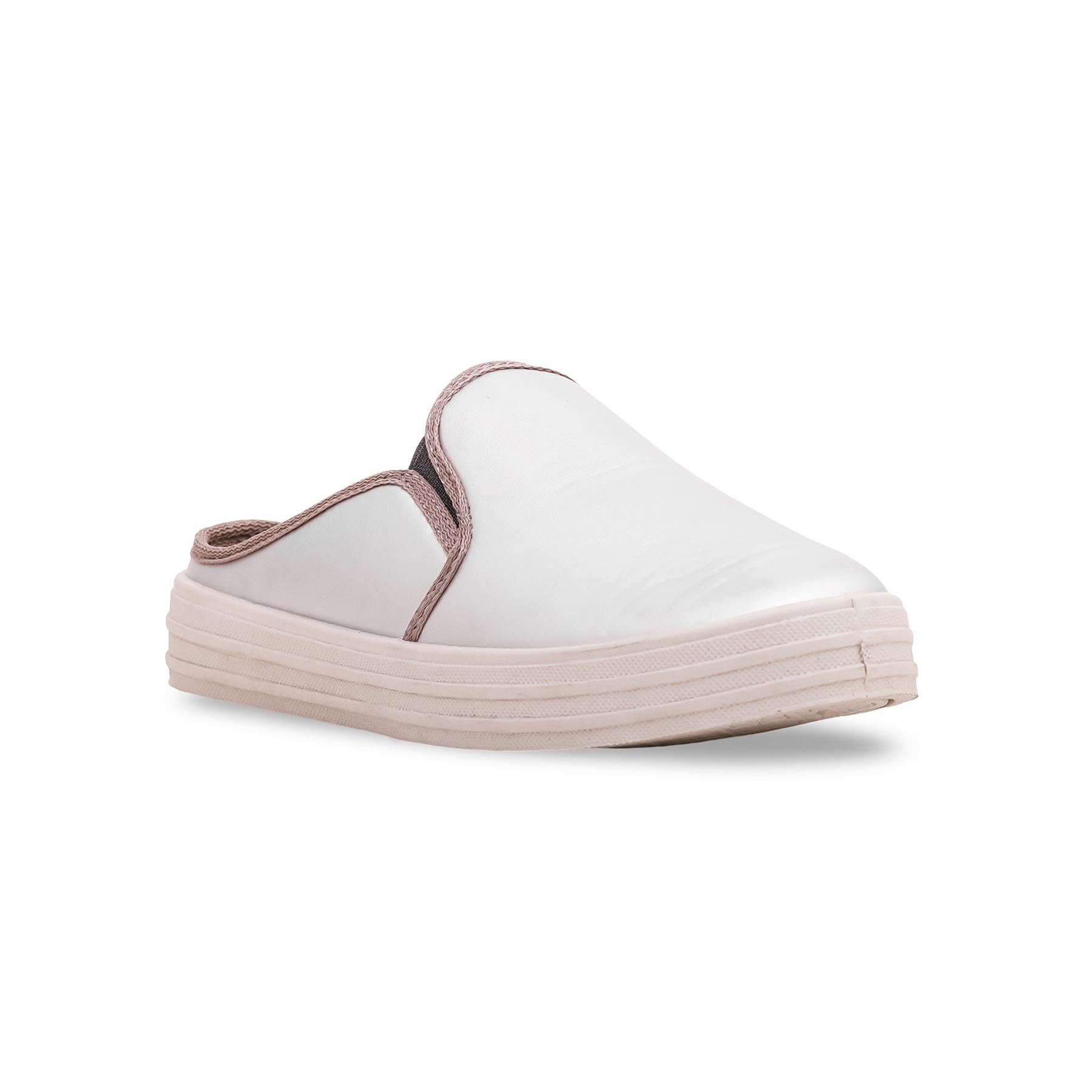 Silver Canvas Slip Ons WN6136
