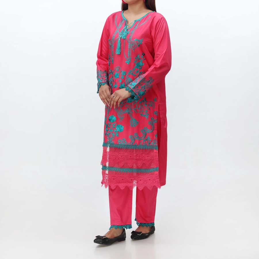 2PC- Embroidered Cambric Suit PS4086