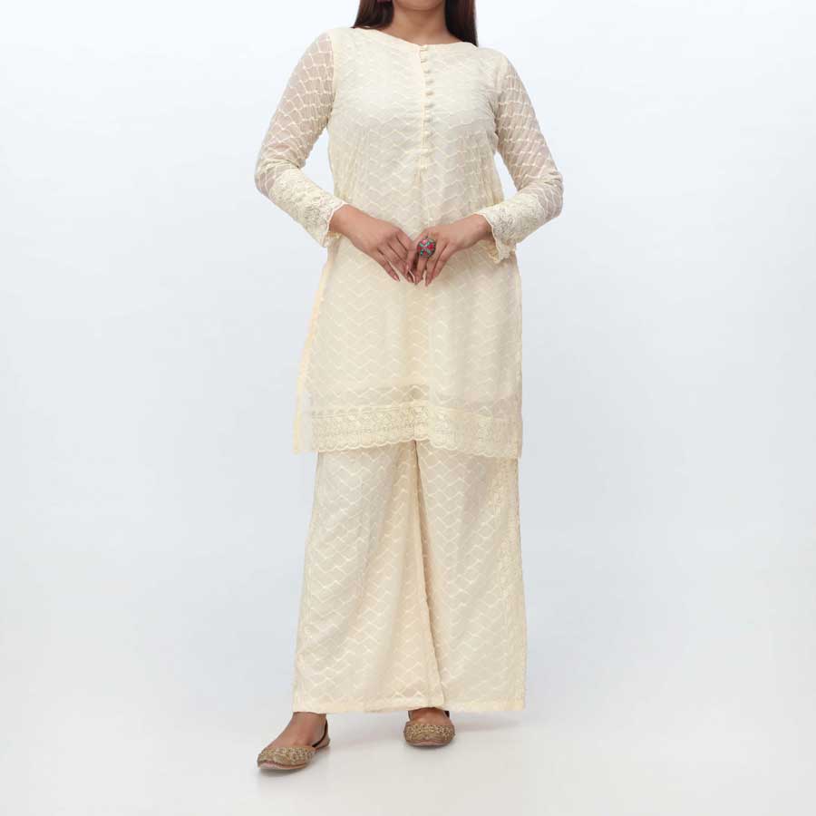 2PC- Embroidered Chiffon Suit PS4236