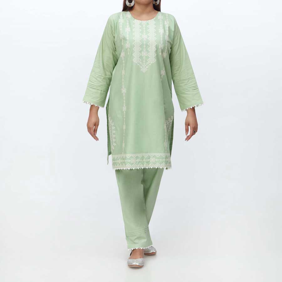 2PC- Embroidered Cambric Suit PS4320
