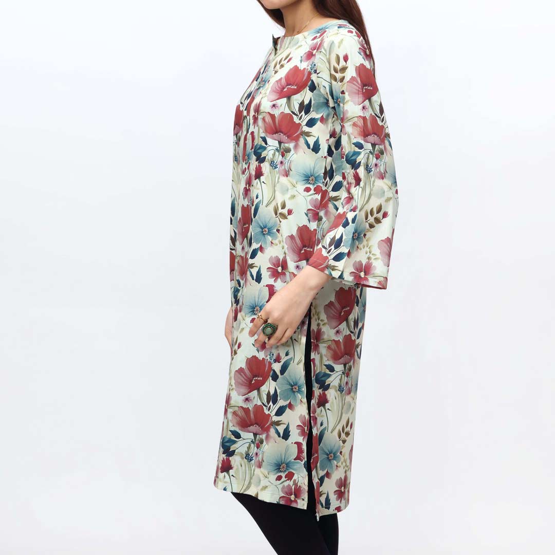 1PC-Unstitched Digital Printed Lawn Shirt PS4447