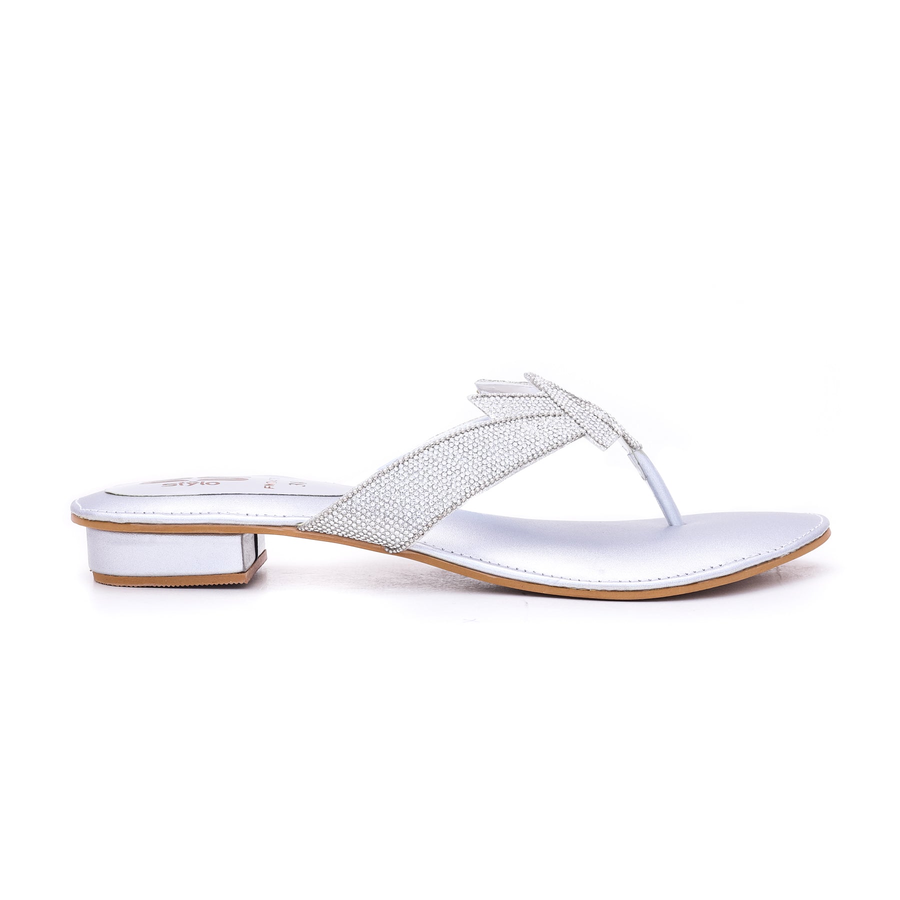 Silver Color Fancy Chappals FN0476