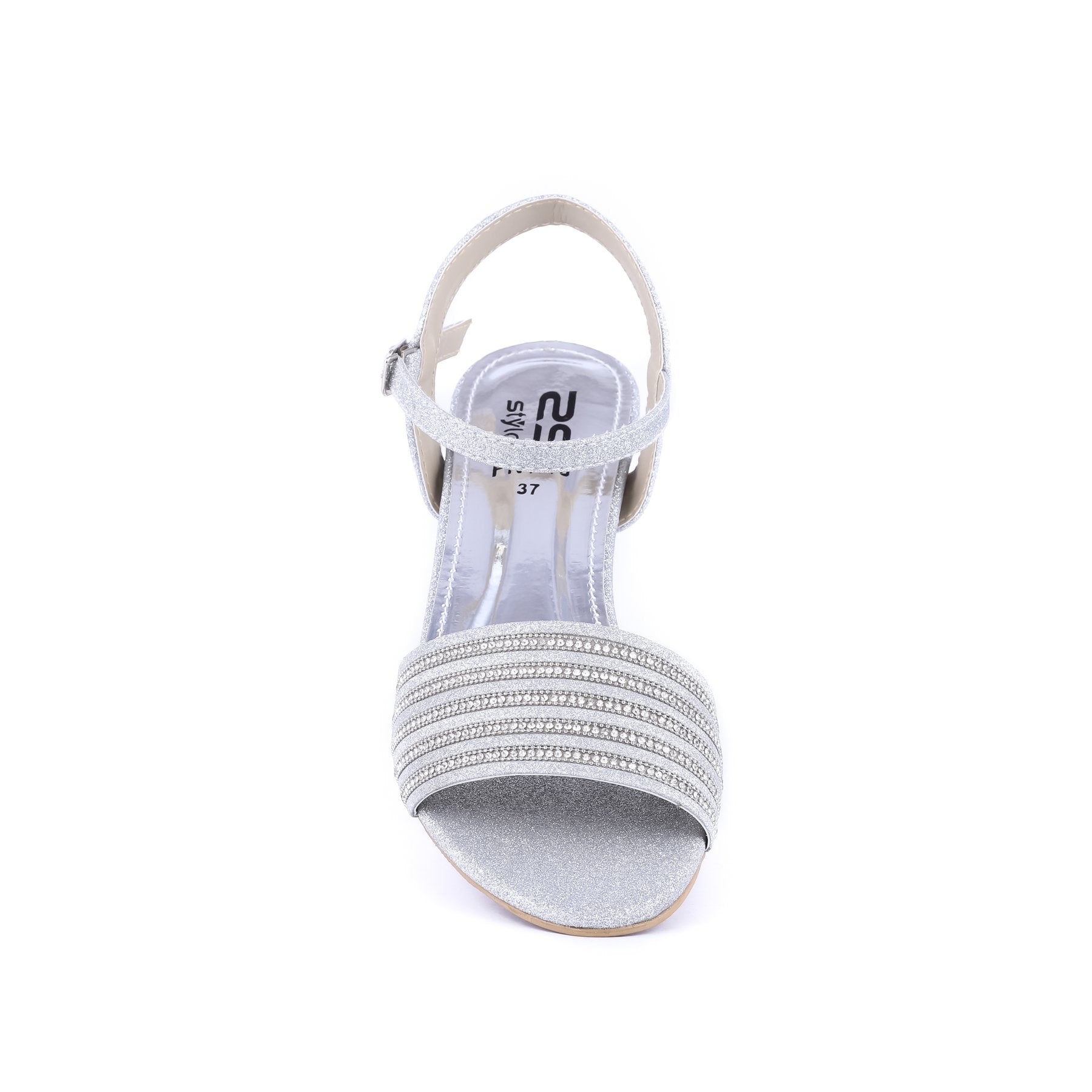Silver Color Fancy Sandals FN4776
