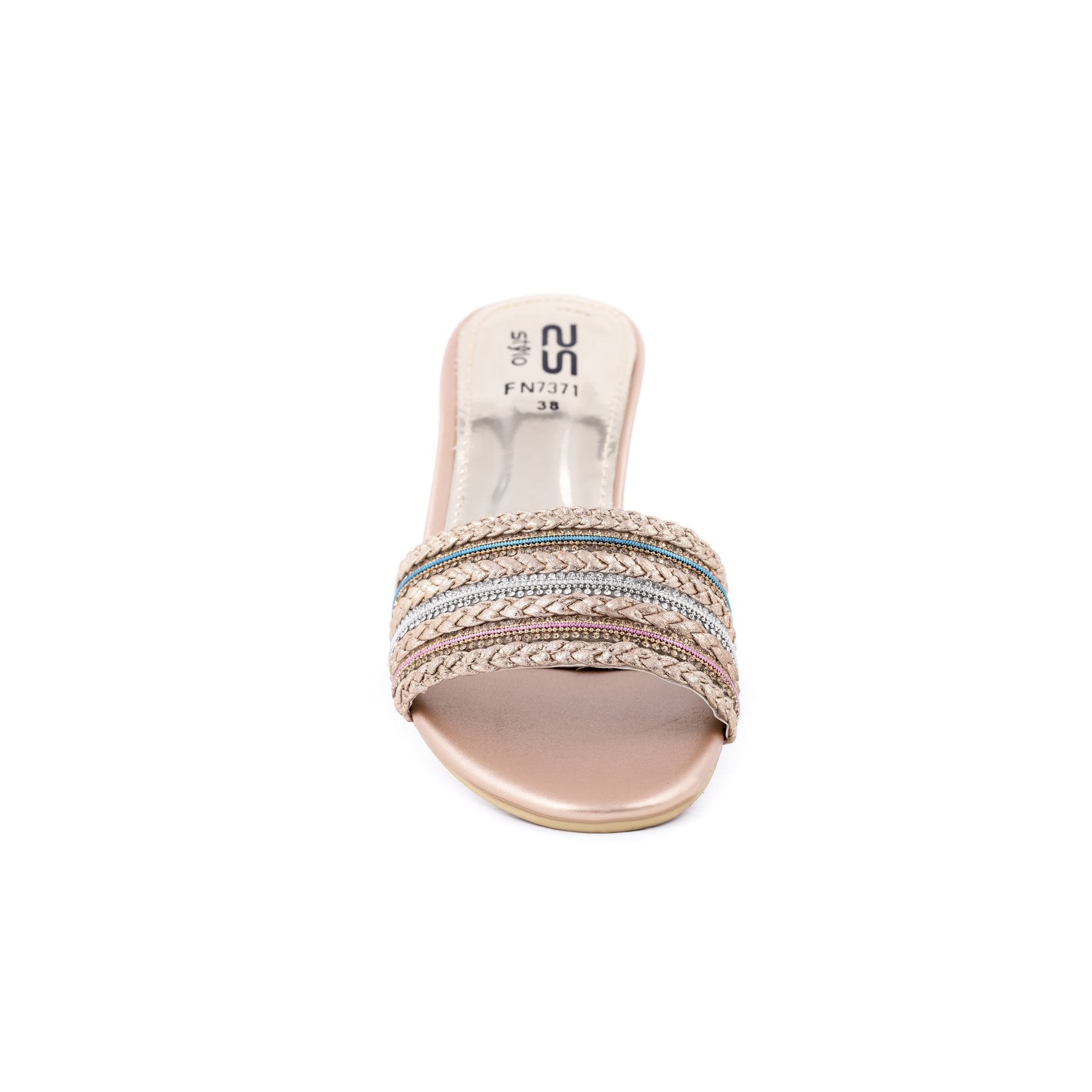 Peach Color Fancy Slippers FN7371