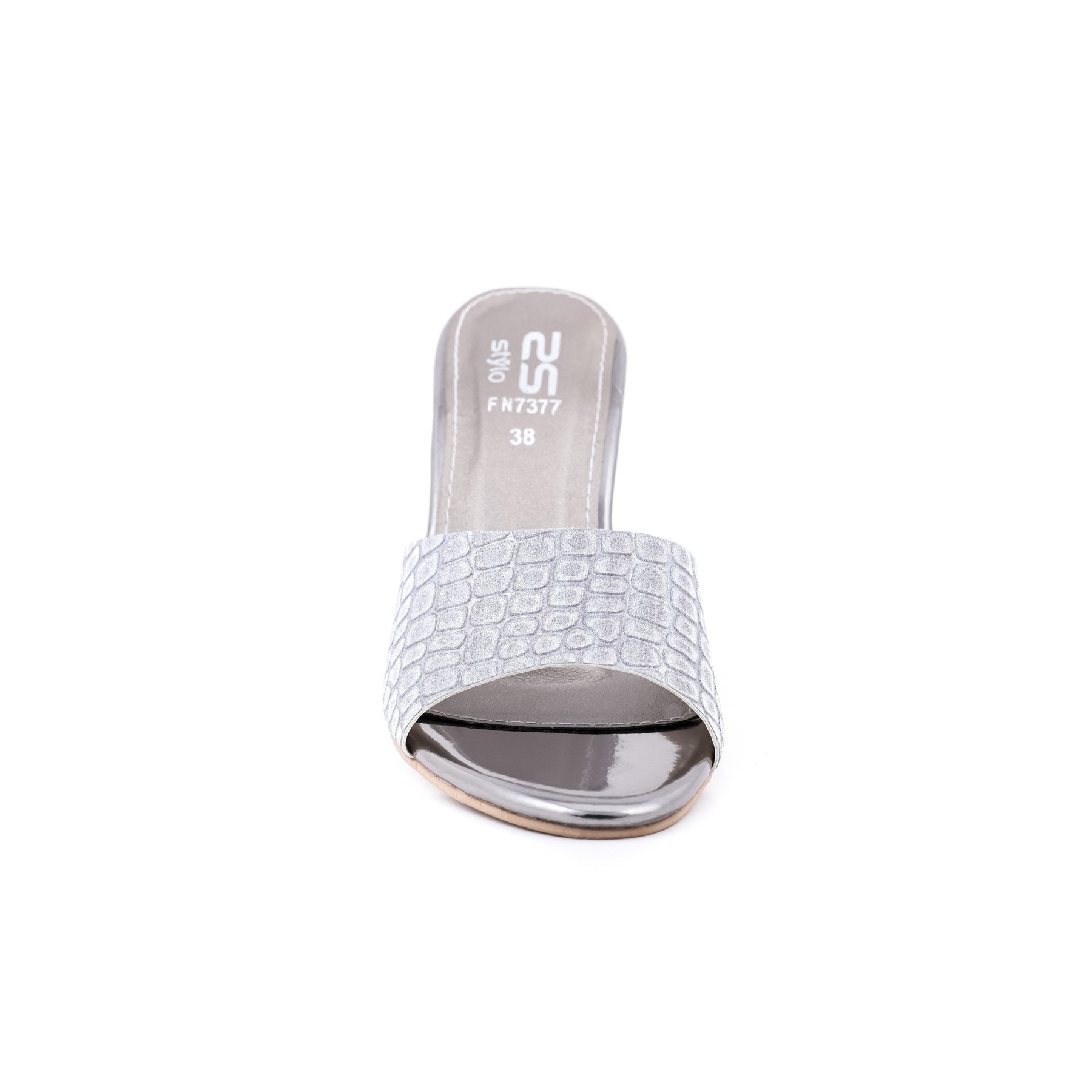 Grey Color Fancy Slippers FN7377