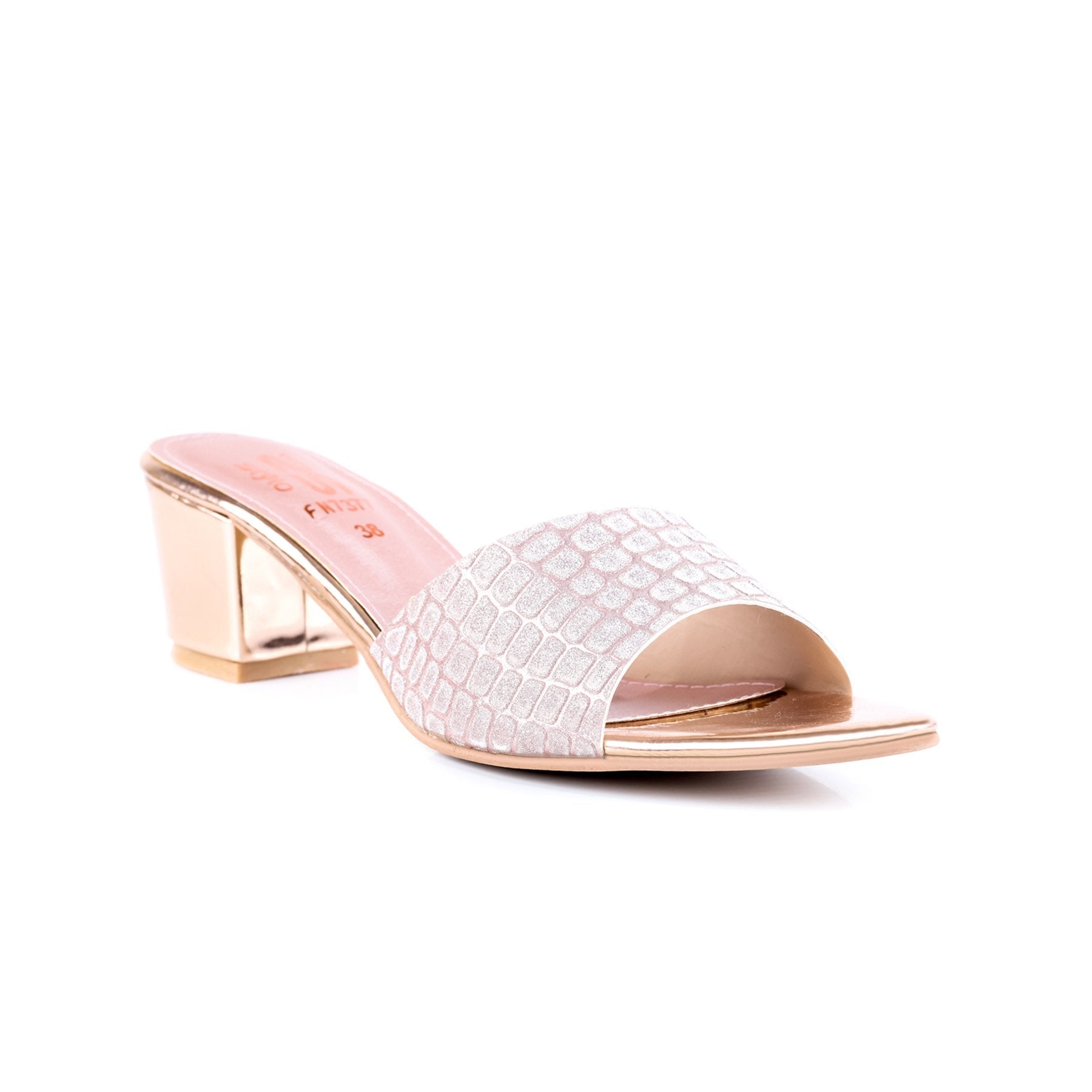 Peach Color Fancy Slippers FN7377