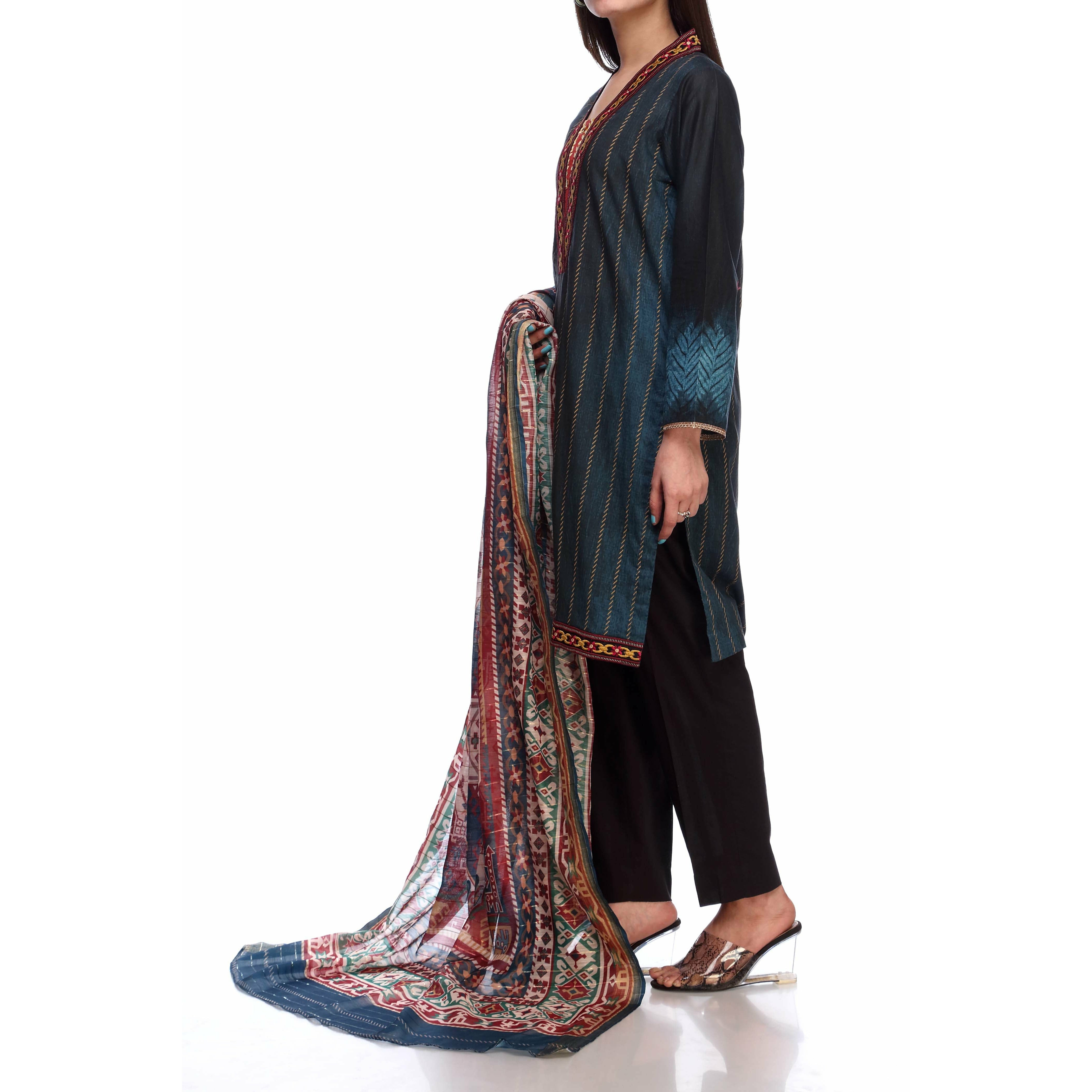2PC- Unstitched Digital Printed Lawn Shirt With Dupatta PS2414