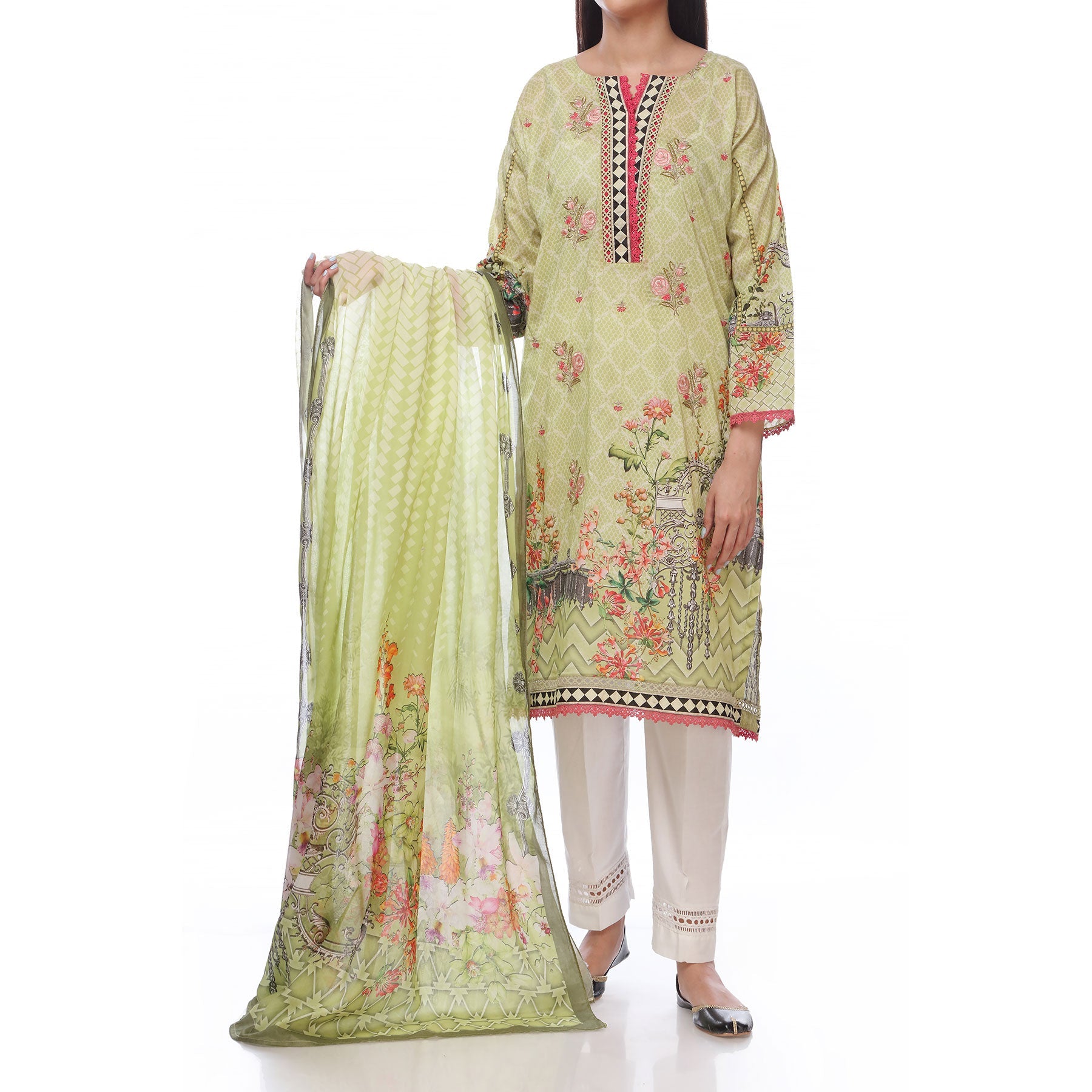 Digital Printed Lawn Shirt With Embroiderd Motif Front
Digital Printed Lawn Duppata