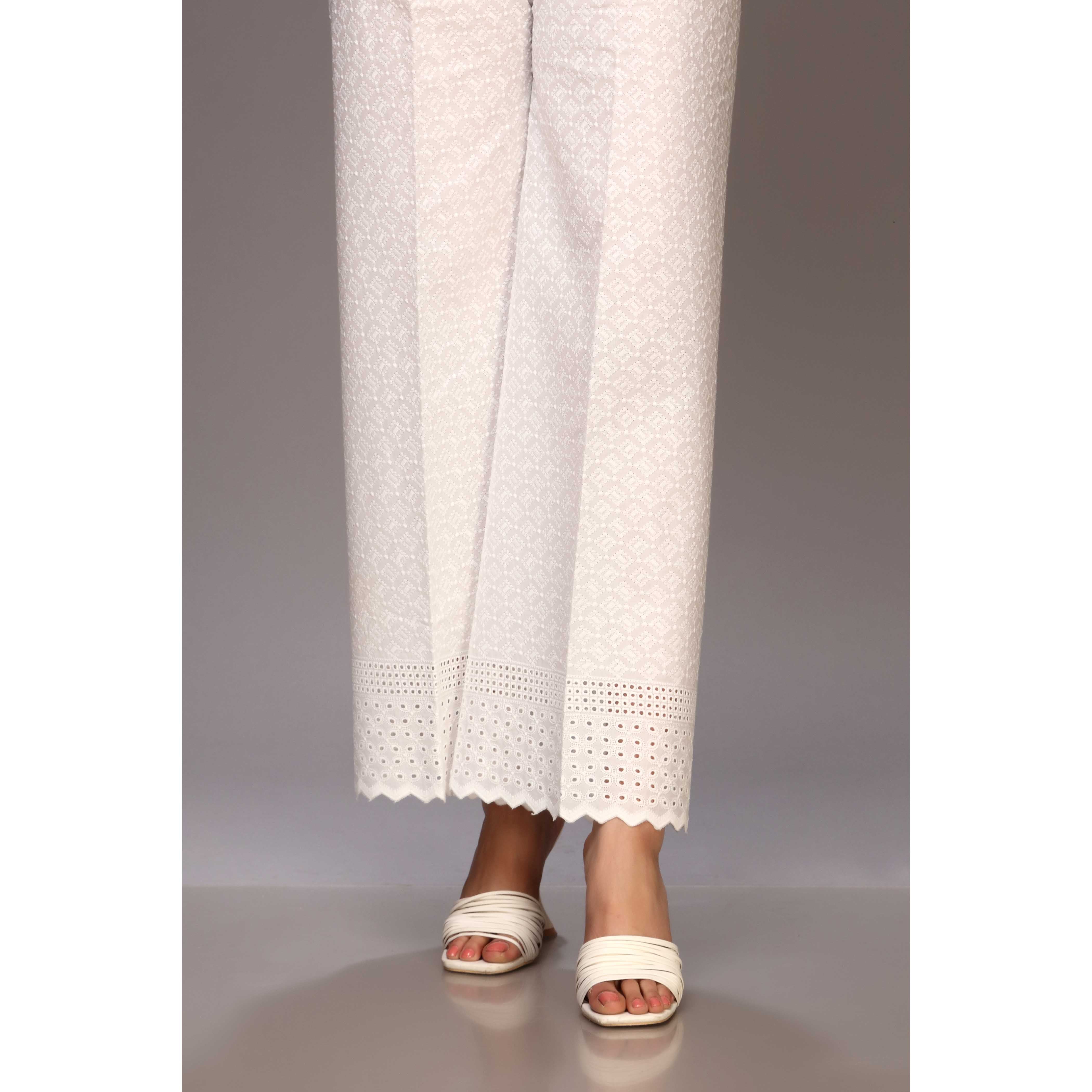 White Color Chicken Straight Trouser PS2514