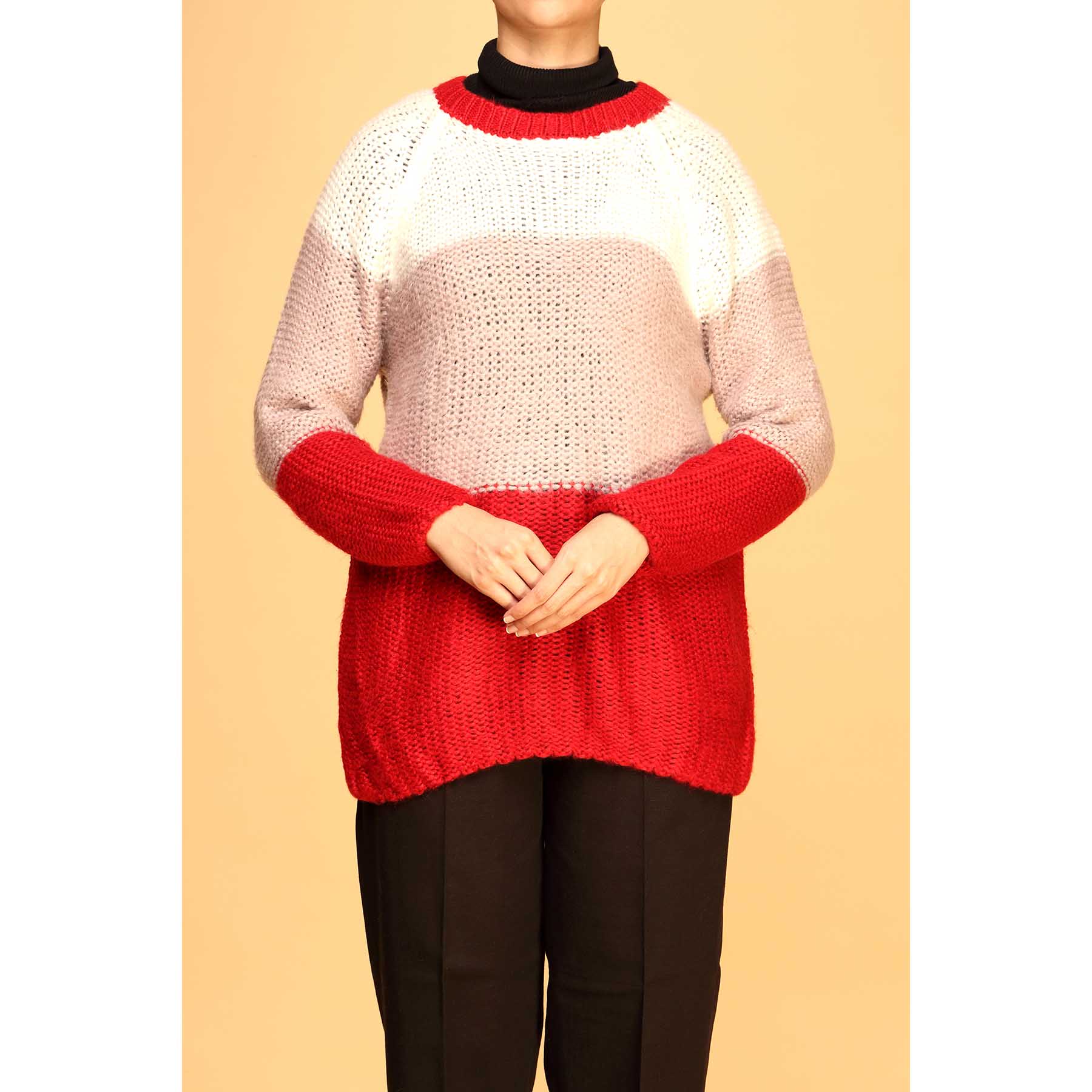Maroon Color Pullover Sweater PW1907