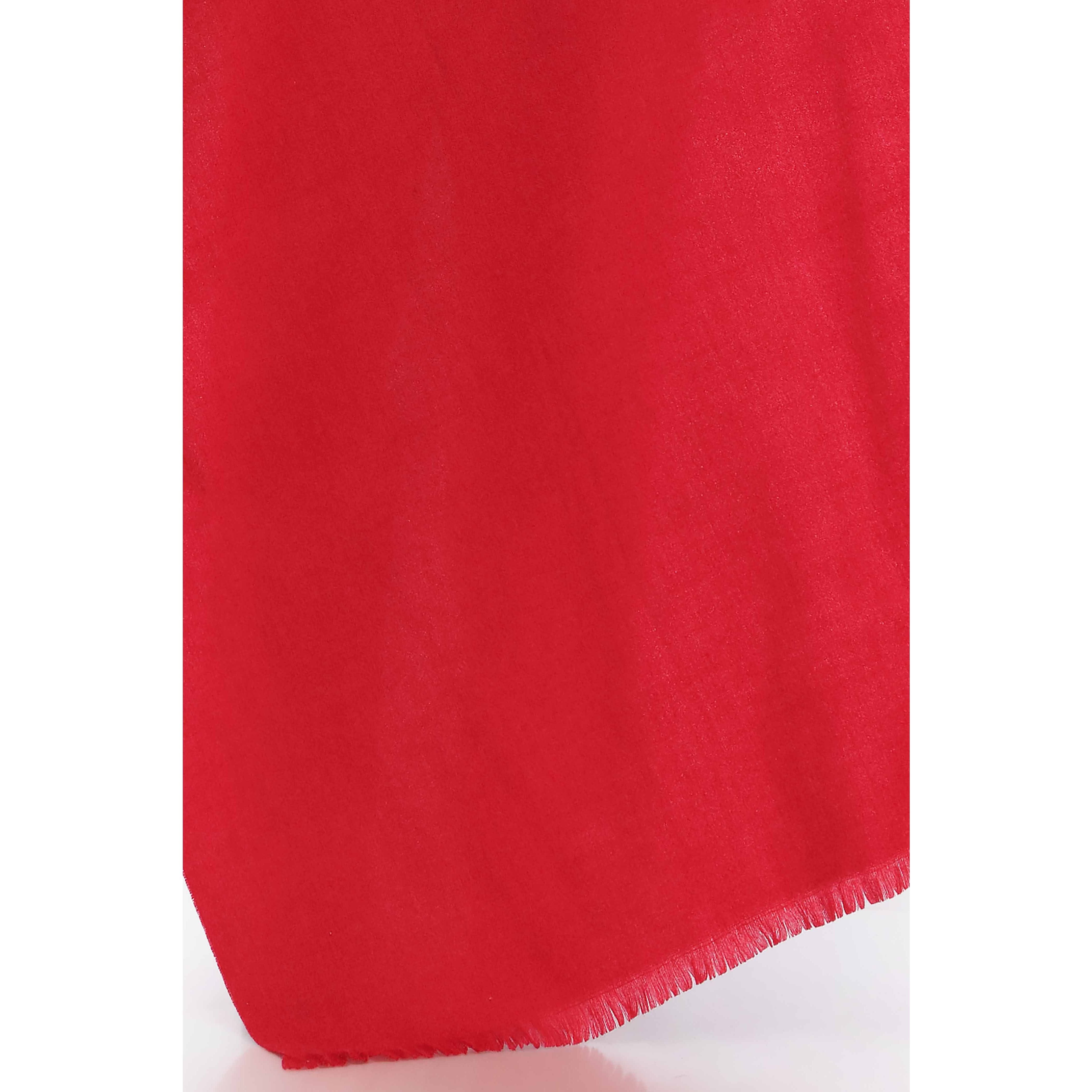 Red Softer Plain Stole PW2732