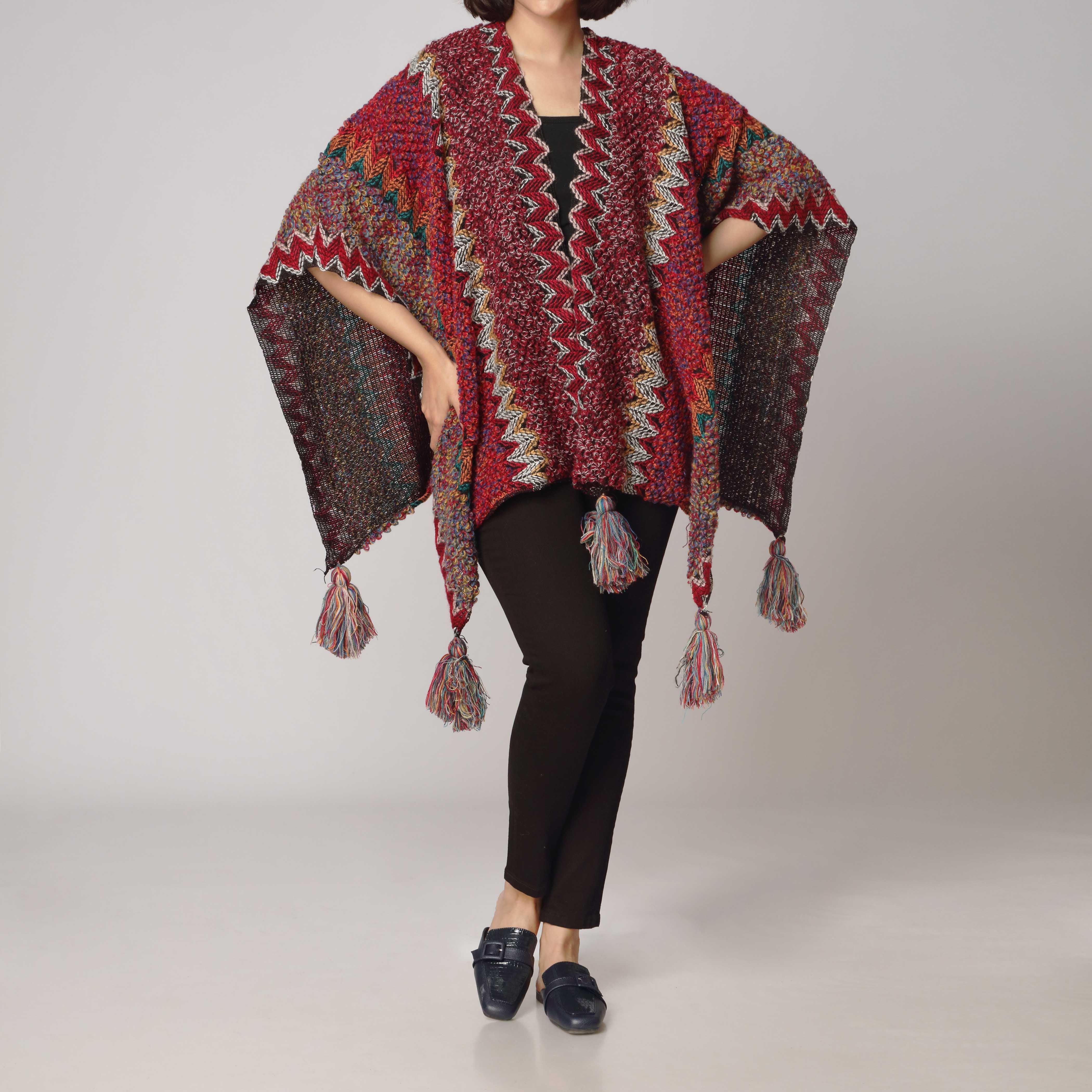 Red Cape Shawl PW2810