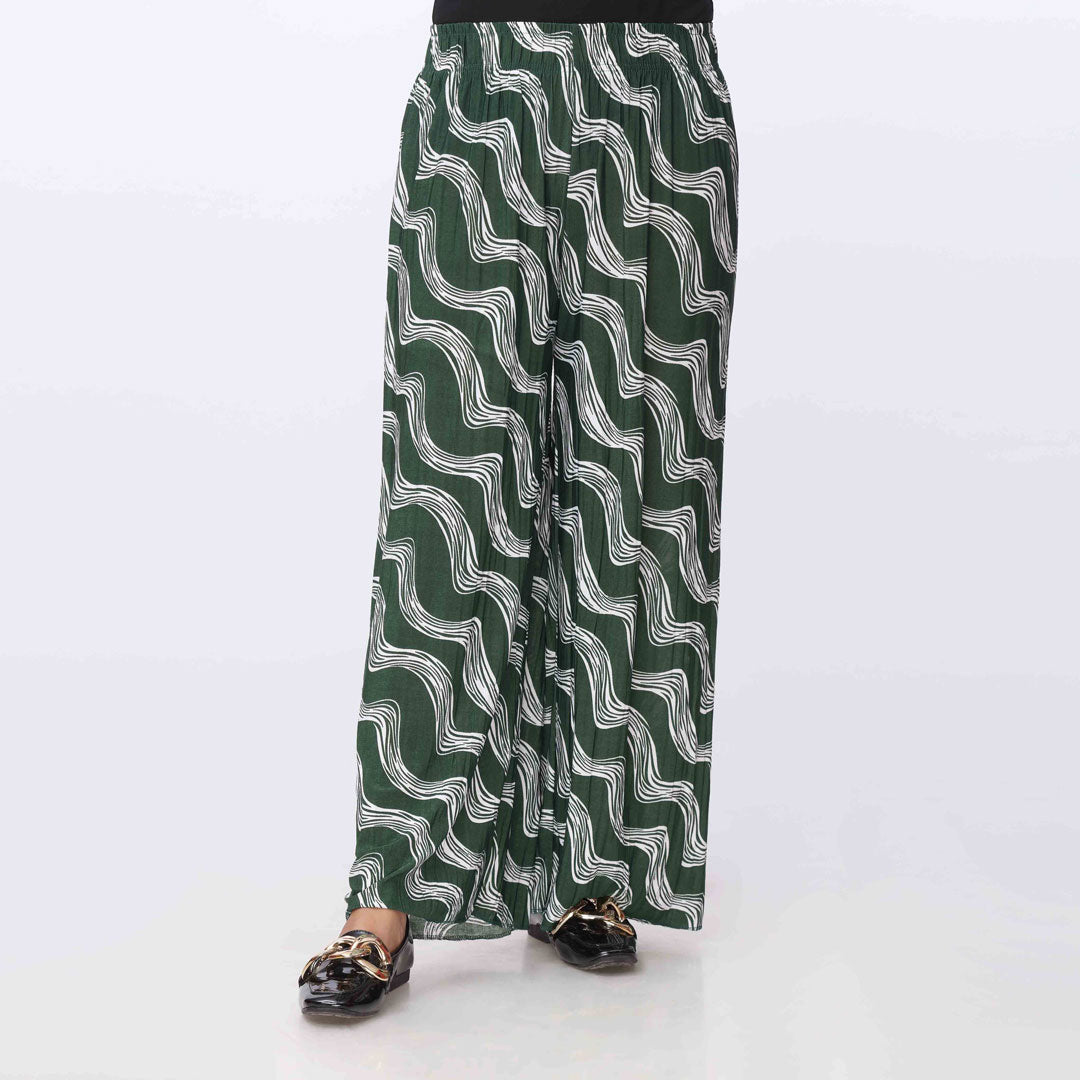 Green Printed jersey Straight Trouser PW3572