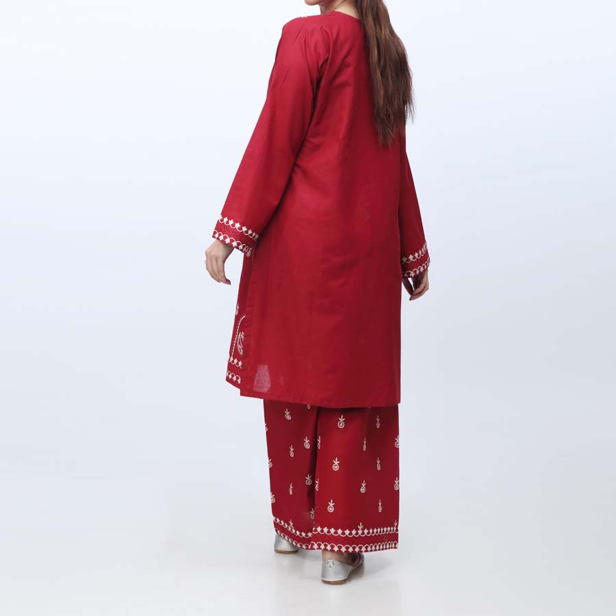 2PC- Embroidered Cambric Suit PW9051