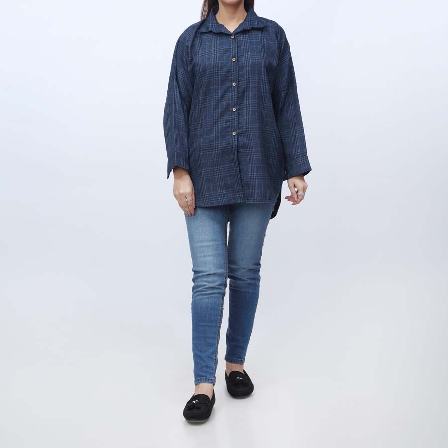 1PC- Flannel Checkered Top PW9142